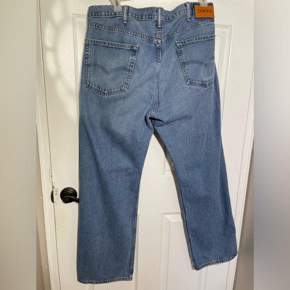 PARKE OFFICIAL Crossover Jean LEVI’S Baggy/Grunge in Medium Wash Denim  Size XL - Picture 2 of 8